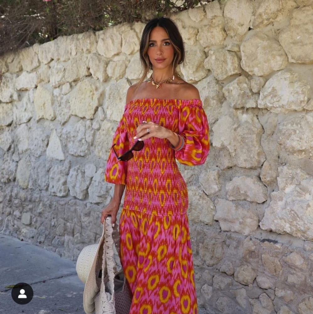 ZARA * BOHO PRINTED MIDI DRESS - Picture 14 of 16